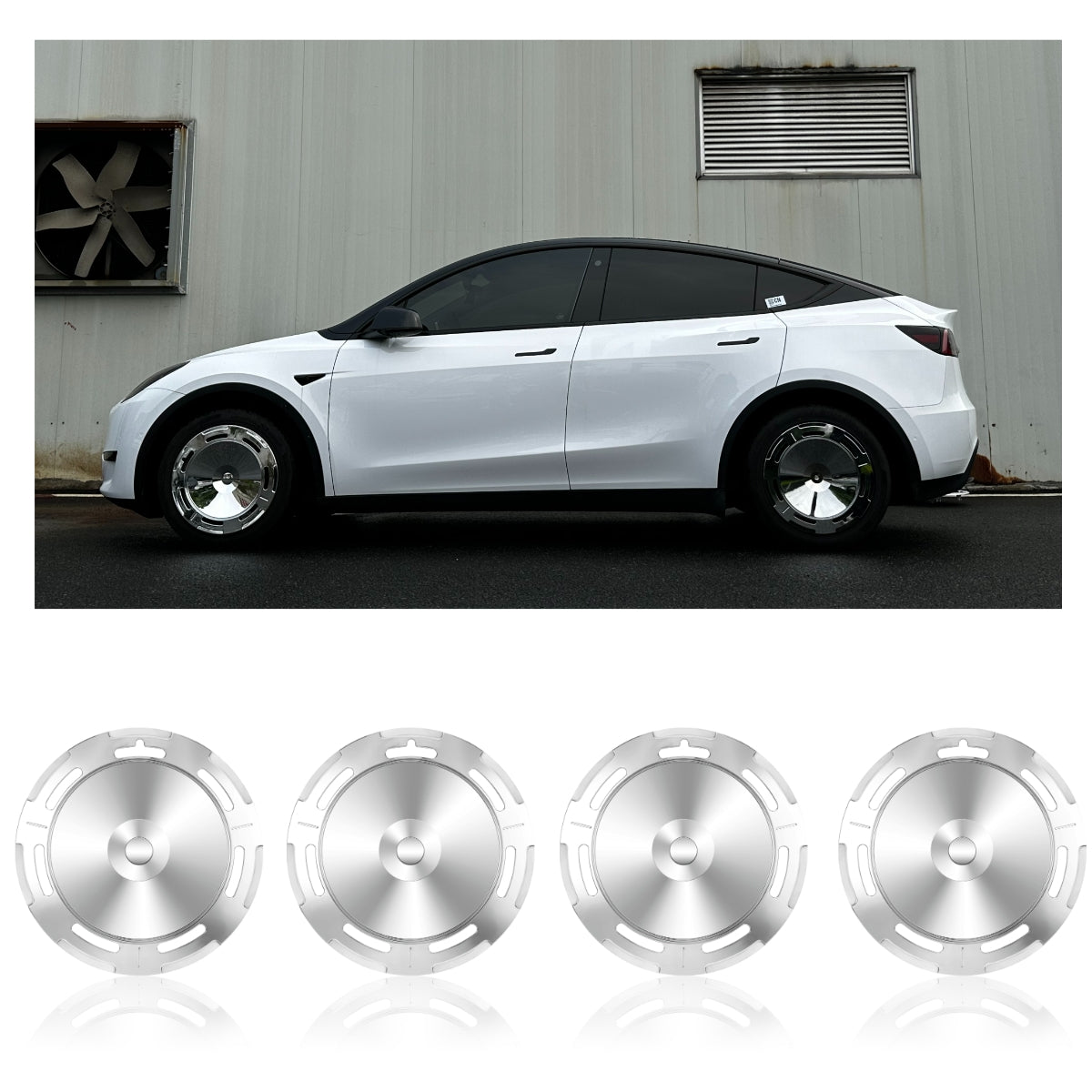 Fit for Tesla ModelY-Bright Metal Silver